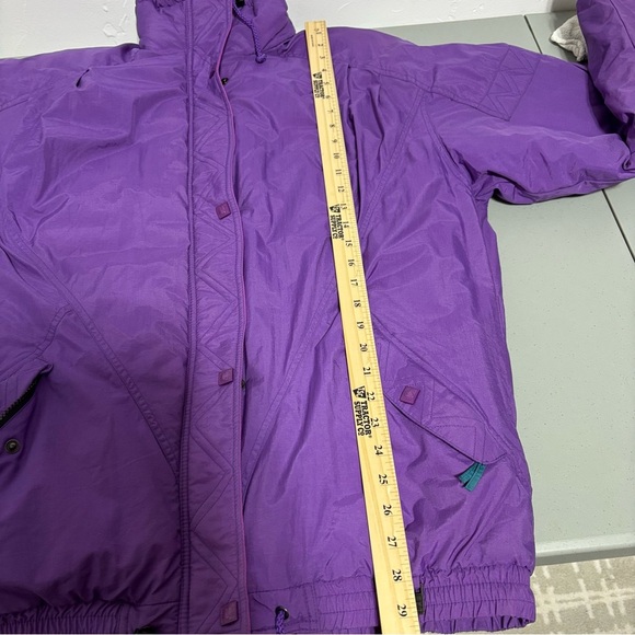 Europa Helly Hansen VTG 90s Women's Size 12 Snow Ski winter Coat Purple - Picture 8 of 8
